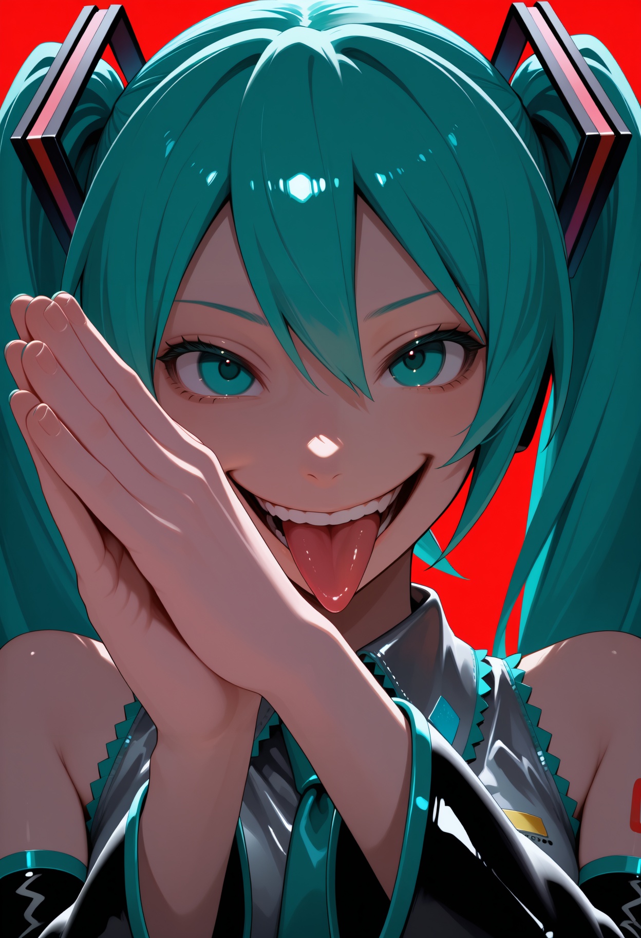 rubbing hands together,  tongue out,  evil smile on Tensor.Art