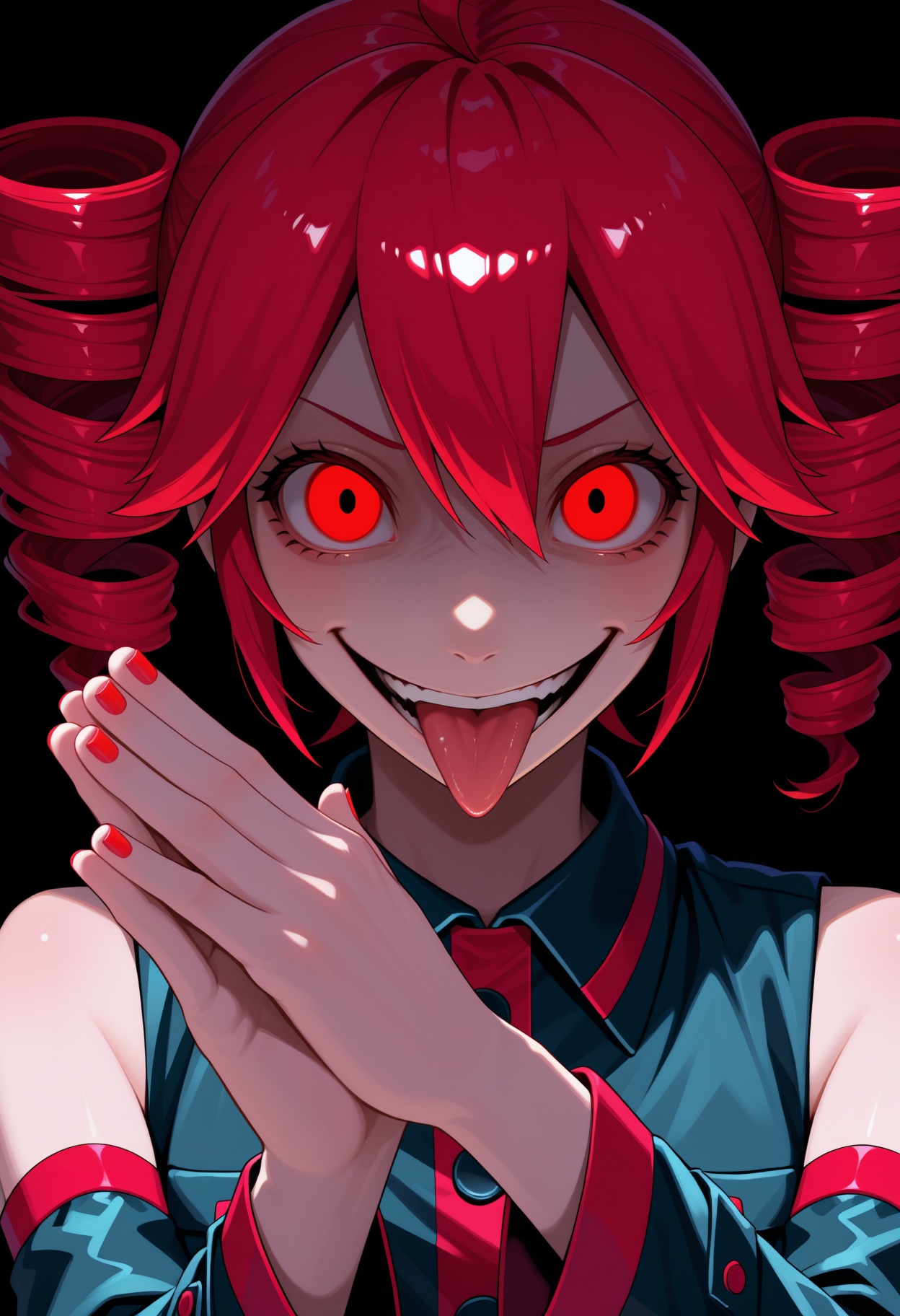 rubbing hands together,  tongue out,  evil smile on Tensor.Art