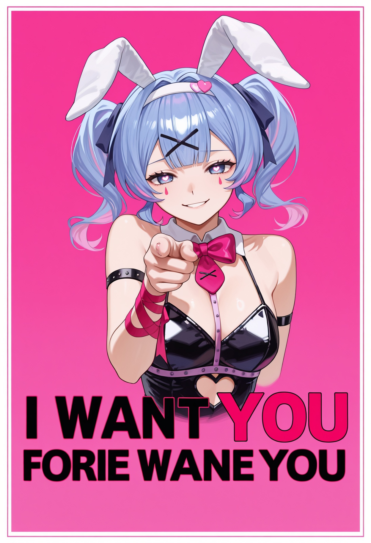 poster \(medium\),  text:"i want you",  pointing forward on Tensor.Art