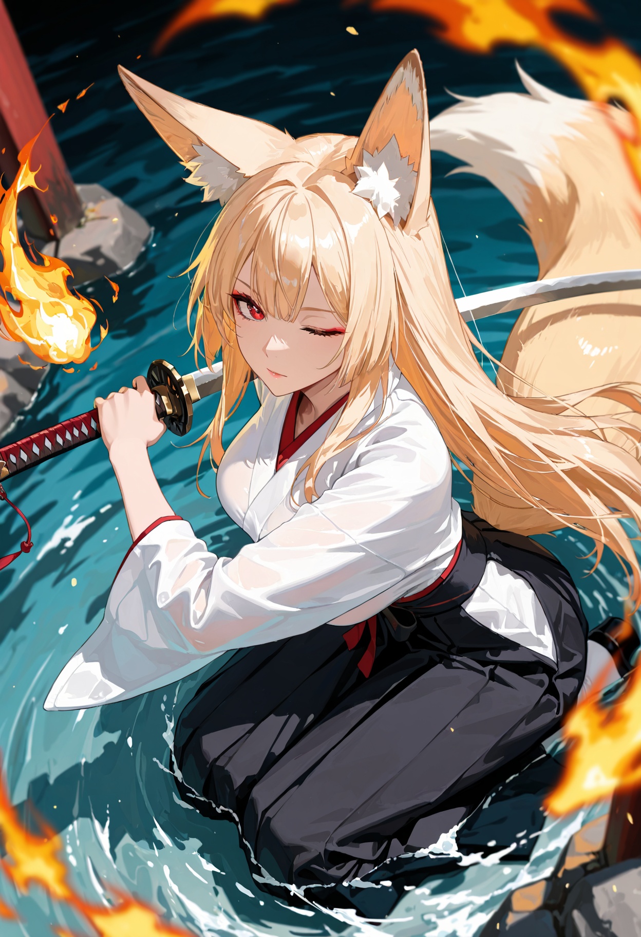 1girl,  animal ears,  tail on Tensor.Art