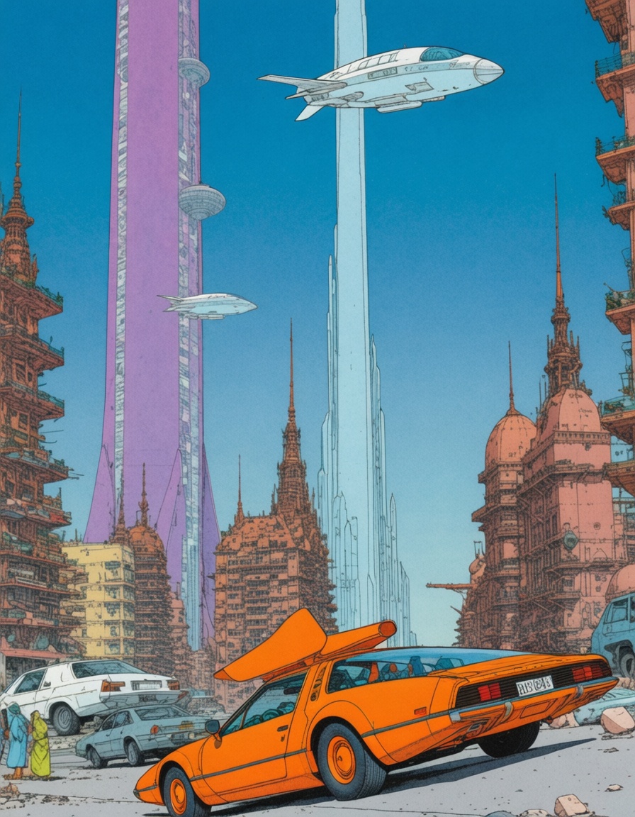 ehmoebius2,  psychedelic city,  crystal towers on Tensor.Art