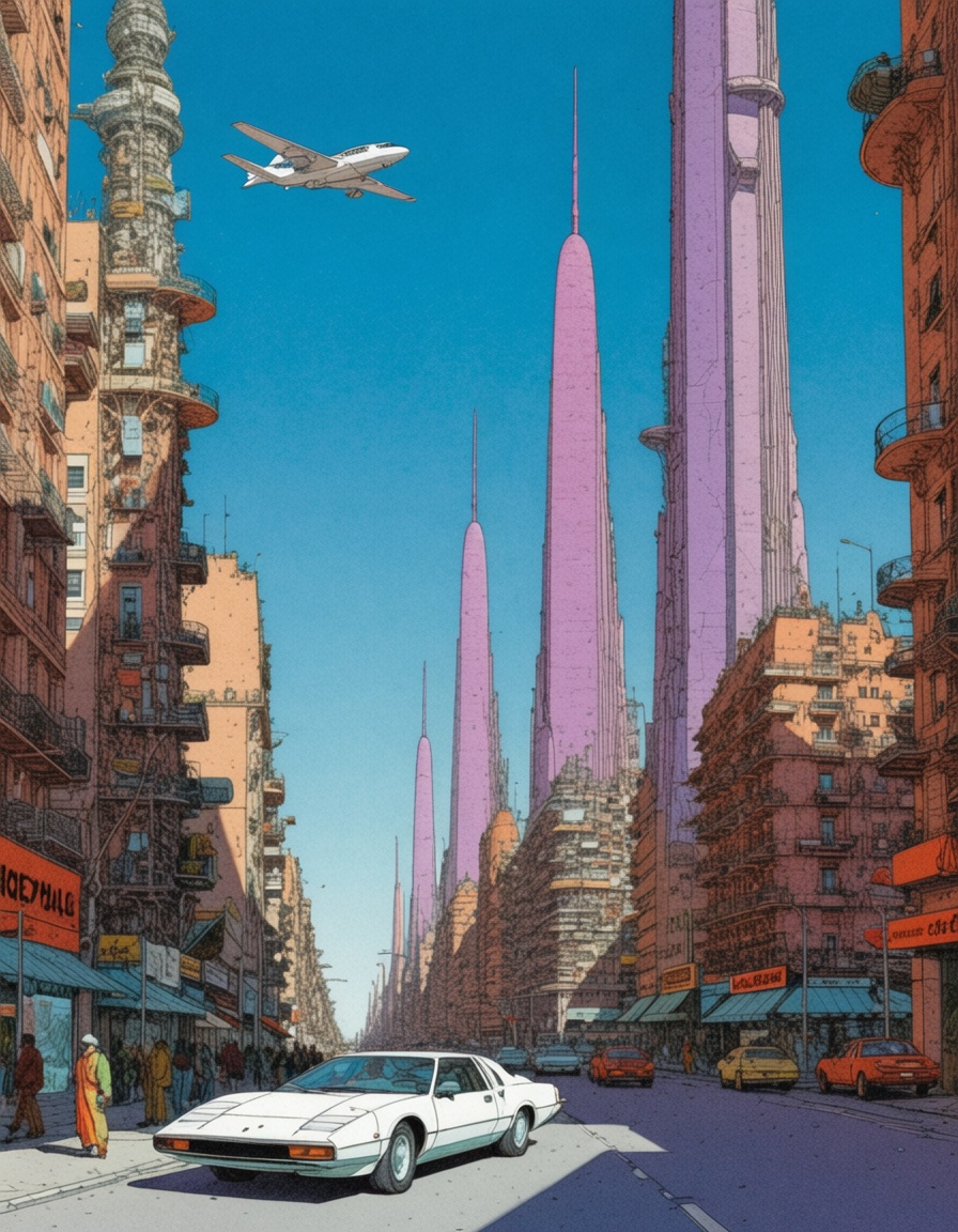 ehmoebius2,  psychedelic city,  crystal towers on Tensor.Art