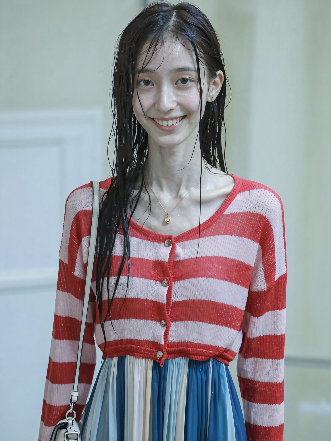 Beautiful and delicate light,  (beautiful and delicate eyes),  pale wet skin on Tensor.Art