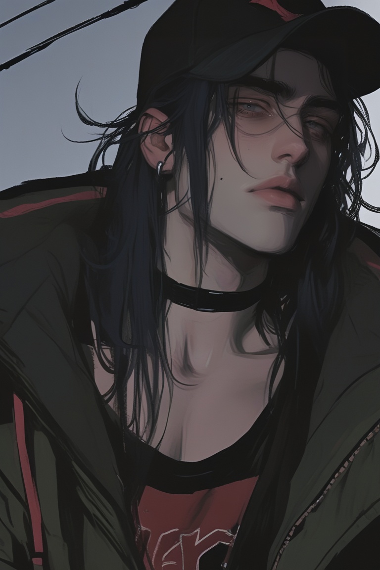 solo,  long hair,  shirt on Tensor.Art