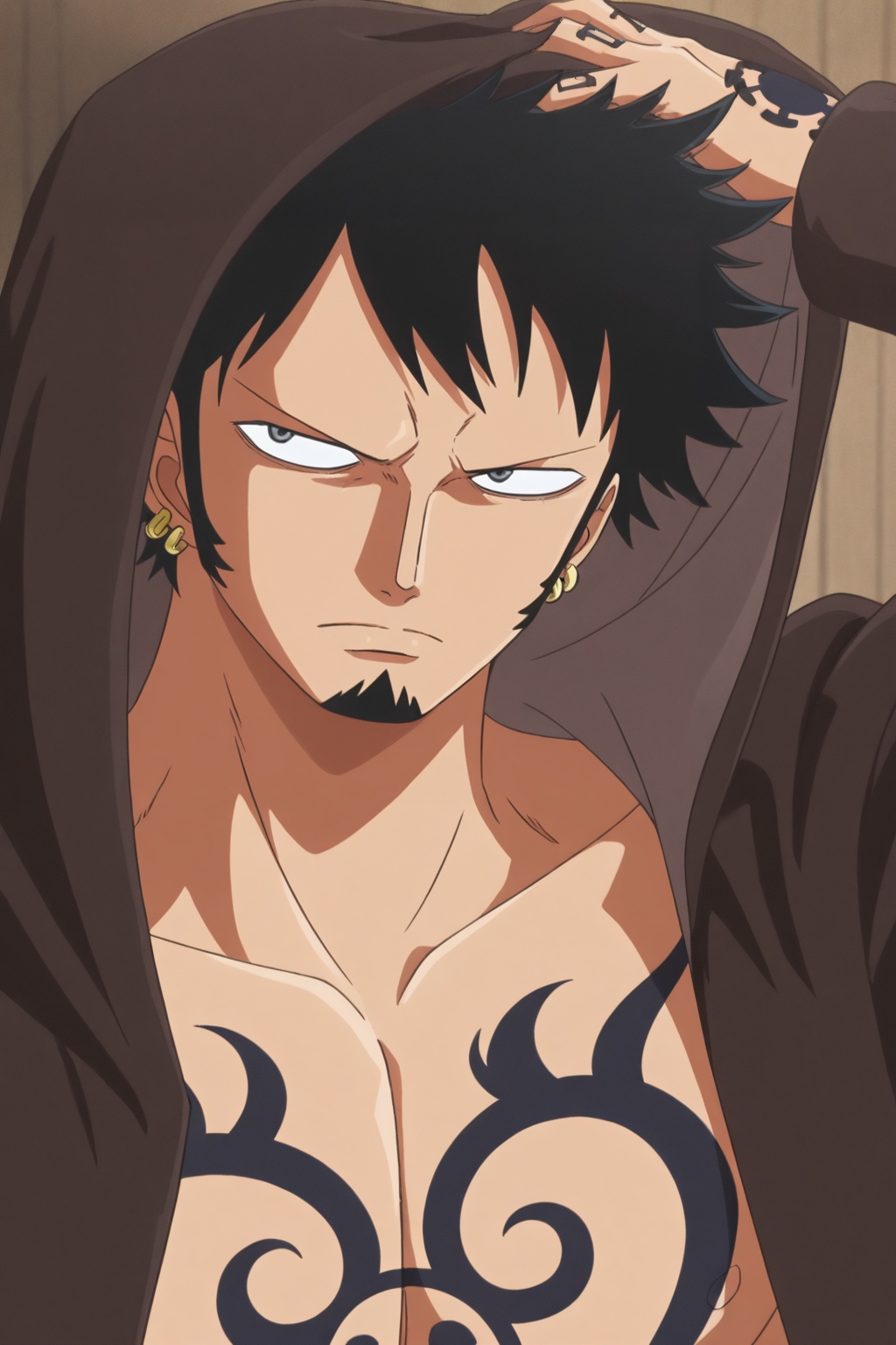 solo,  short hair,  black hair on Tensor.Art
