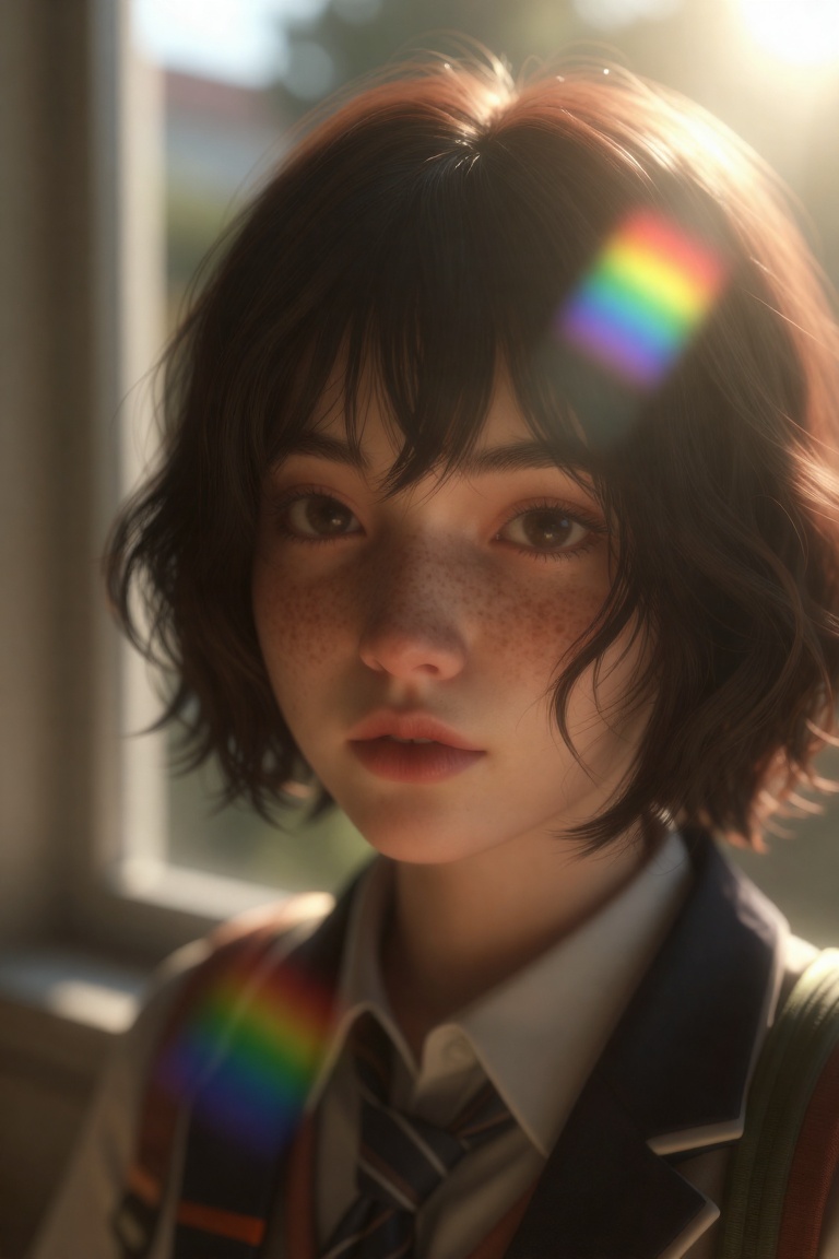 1girl,  solo,  short hair on Tensor.Art