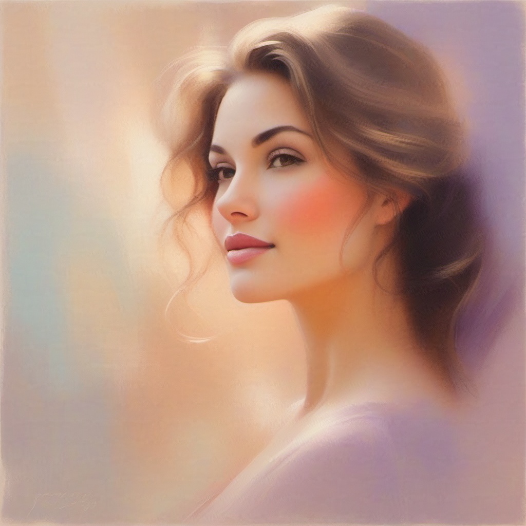 stylized painterly portrait of a beautiful woman,  soft pastel tones,  expressive brush texture on Tensor.Art
