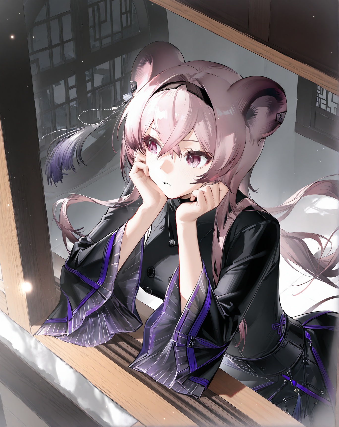1girl,  lin_\(arknights\),  black hairband on Tensor.Art