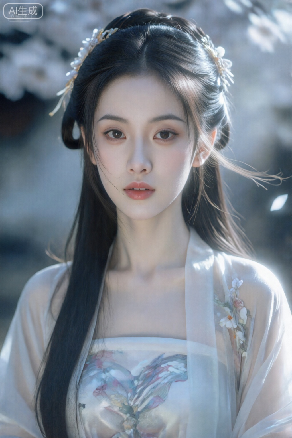 千问佳人,Portrait photography,casual snapshot style,not carefully composed or lit,classical-style girl,cool pale skin,white fog tone,HDR texture and abstract light interweave to create a hazy narrative,Aido Meng style,HDR abstraction,ADM blur,the extraordinary beauty of osmanthus bone radiates cold charm and seduction in unconventional composition,film grain.,



 ,驿站佳人