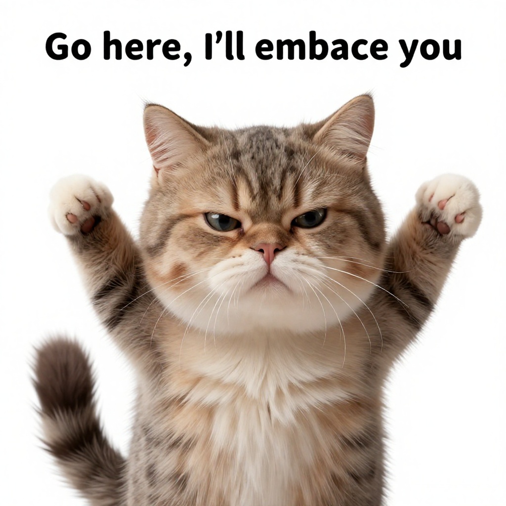 ppstorybook,  The image features a cartoon cat with a fur texture that resembles that of a Persian cat,  characterized by...