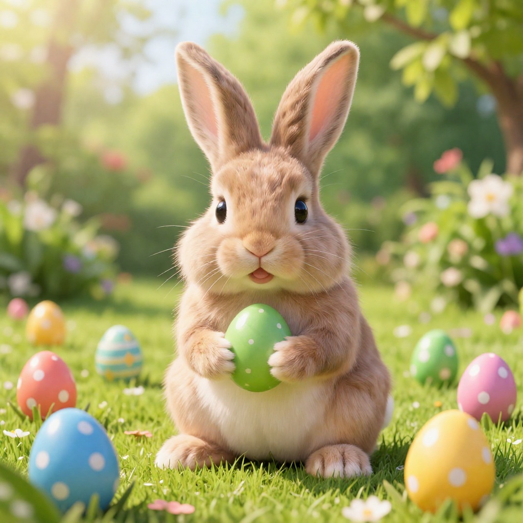 aidmaimageupgrader,  a high quality digital image of the easter bunny but it's actually an adorable little sloth in disgui...