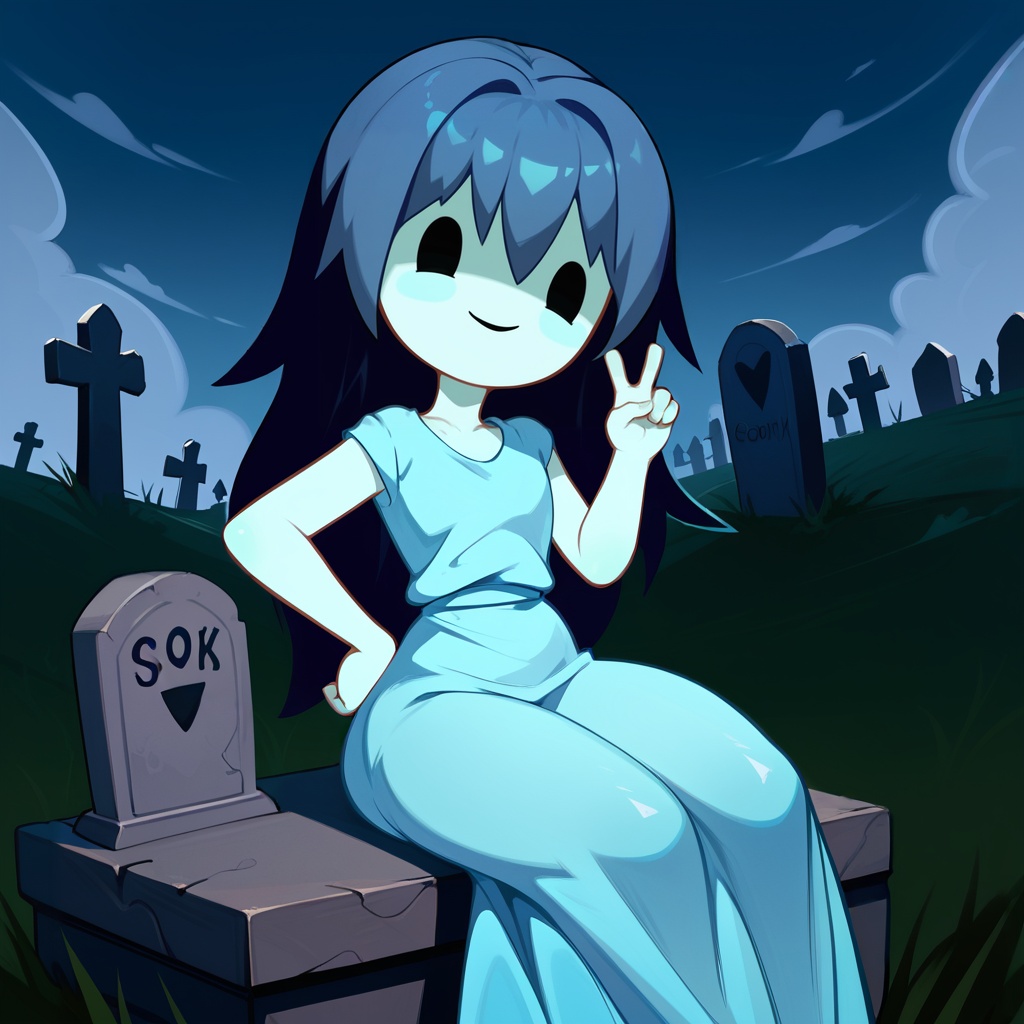 1girl,  ghost girl,  spooky (sjm) on Tensor.Art