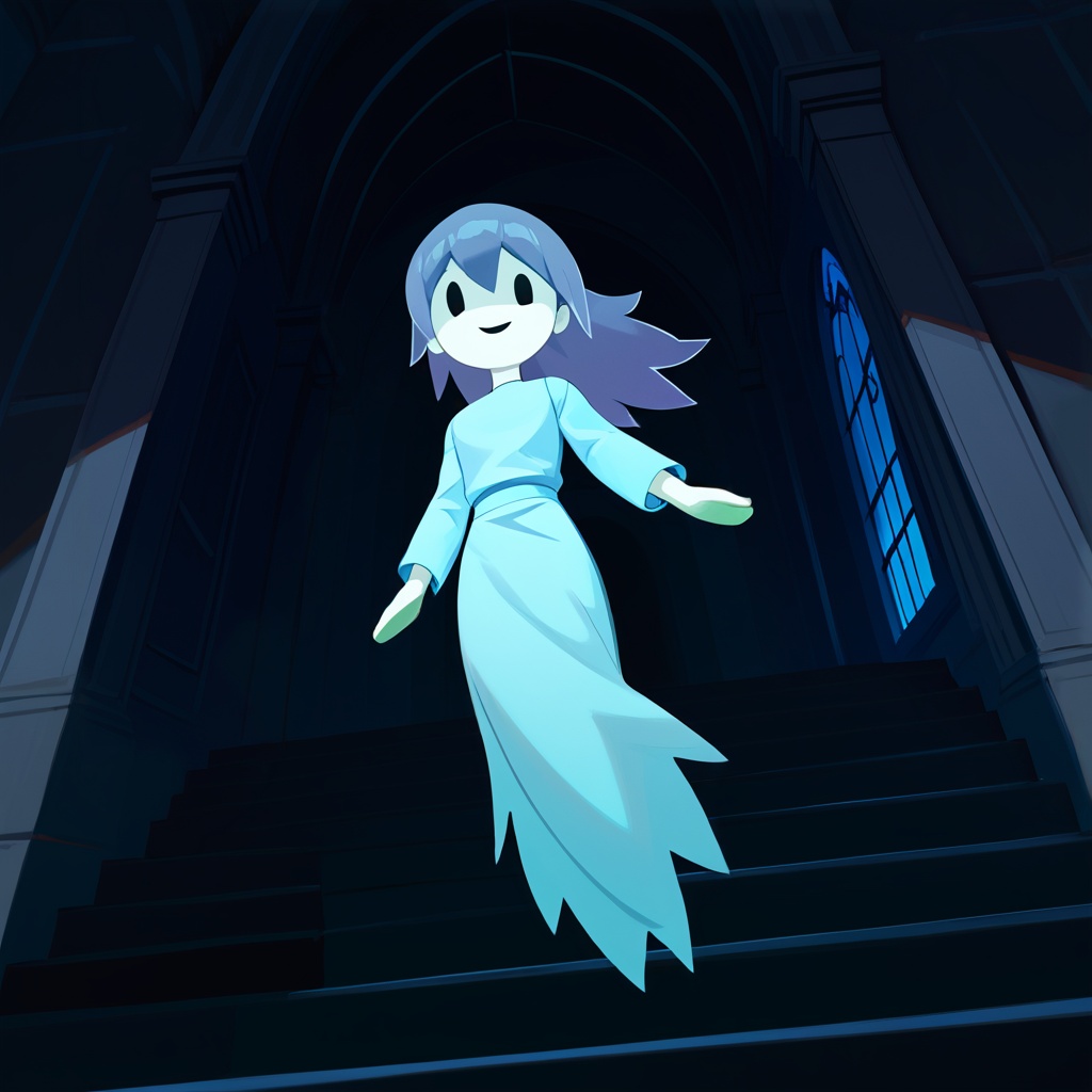1girl,  ghost girl,  spooky (sjm) on Tensor.Art