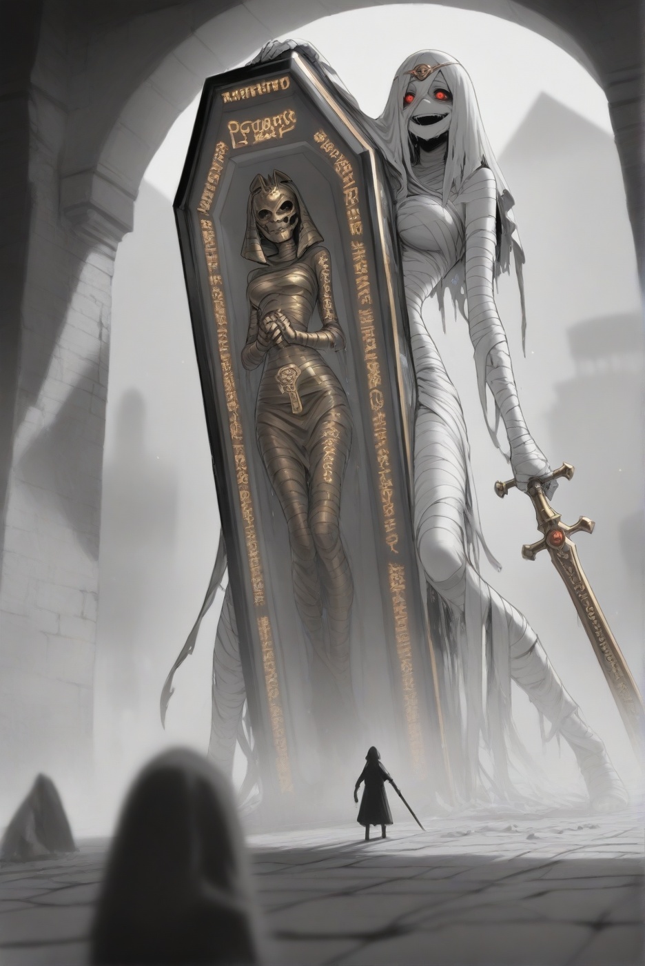 1girl,  mummy Queen,  (elegant style) on Tensor.Art