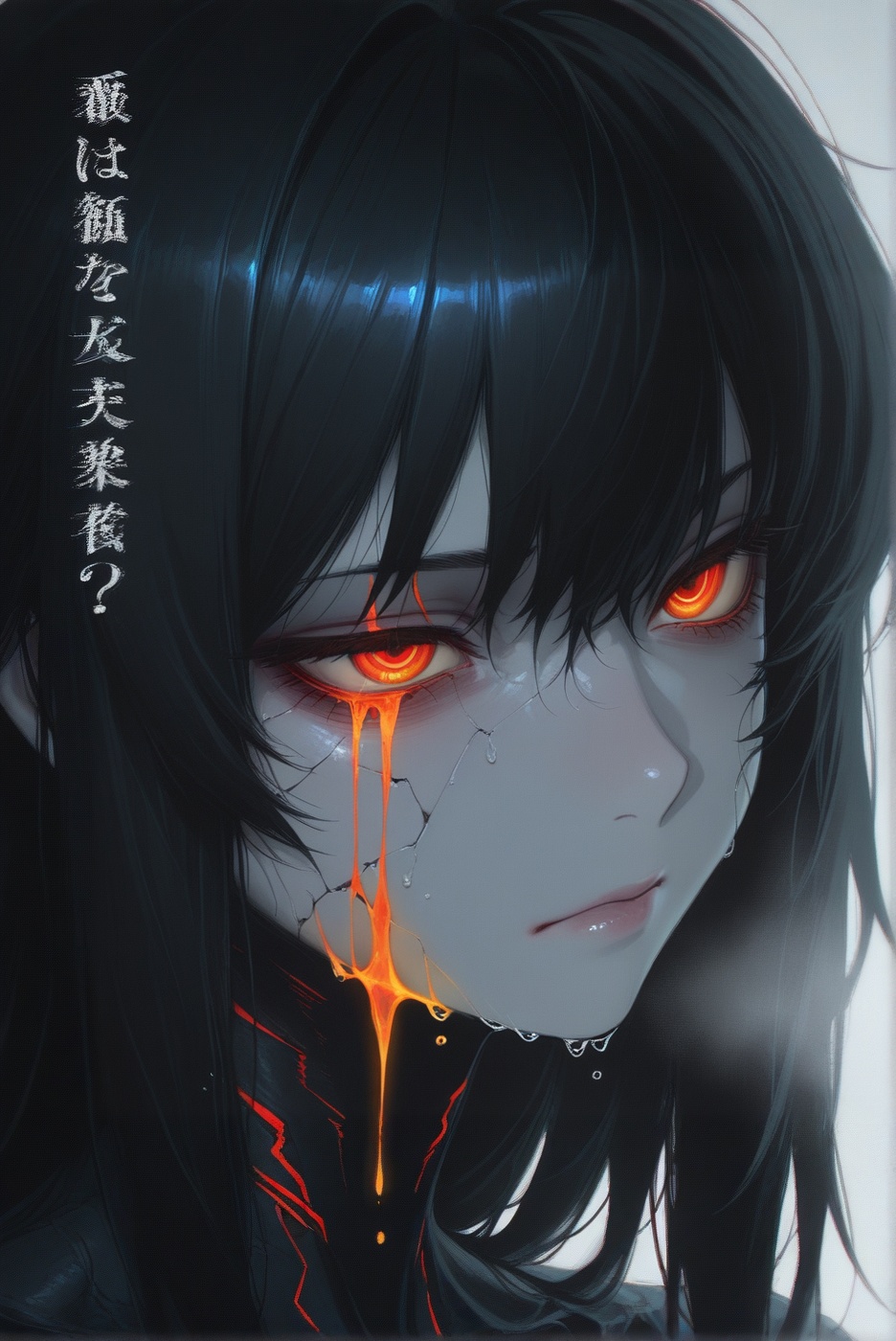 Ngam? Extreme close-up portrait of a mysterious,  dark fantasy female character with pale,  cold on Tensor.Art