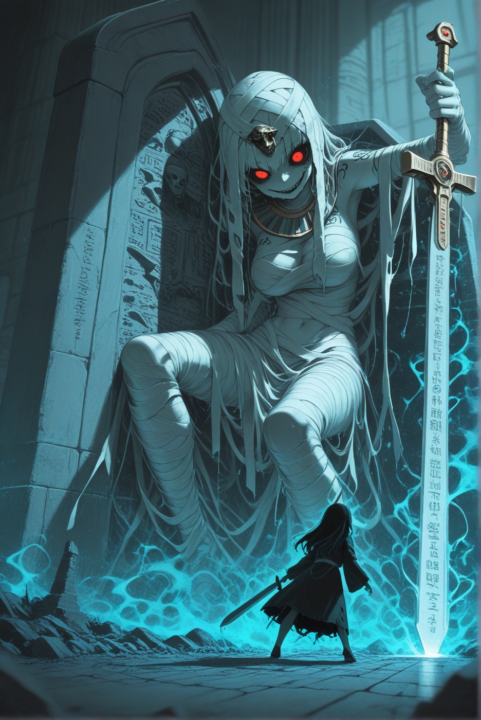 1girl,  mummy Queen,  (elegant style) on Tensor.Art
