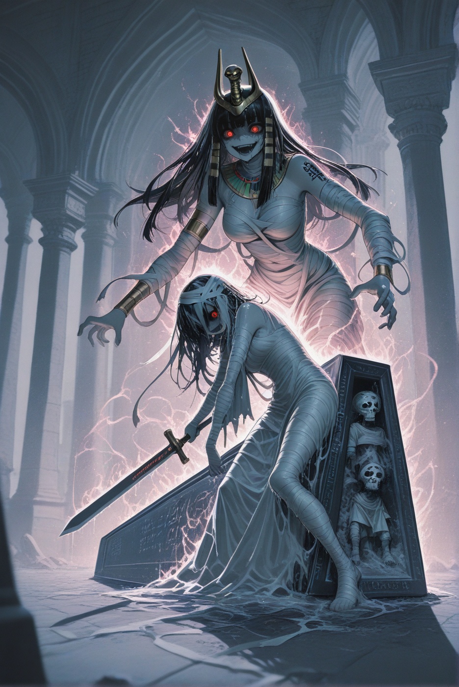 1girl,  mummy Queen,  (elegant style) on Tensor.Art