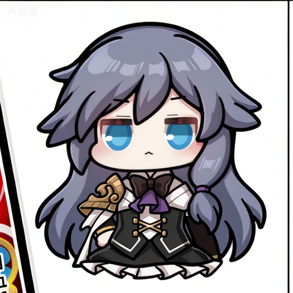 masterpiece, best quality,solo,((white background:1.2)),simple background,, 
looking at viewer,fu_hua,chibi,manga_style