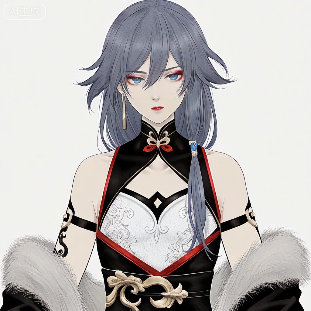 masterpiece, best quality,solo,white background,simple_background,
fu hua,makeup,Kei_Satsuki_style