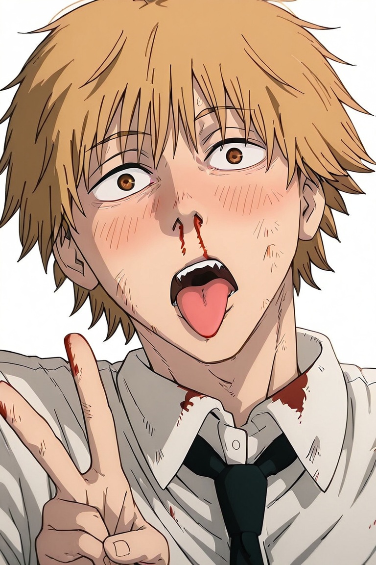 denji \(chainsaw man\),  surprised,  flustered on Tensor.Art