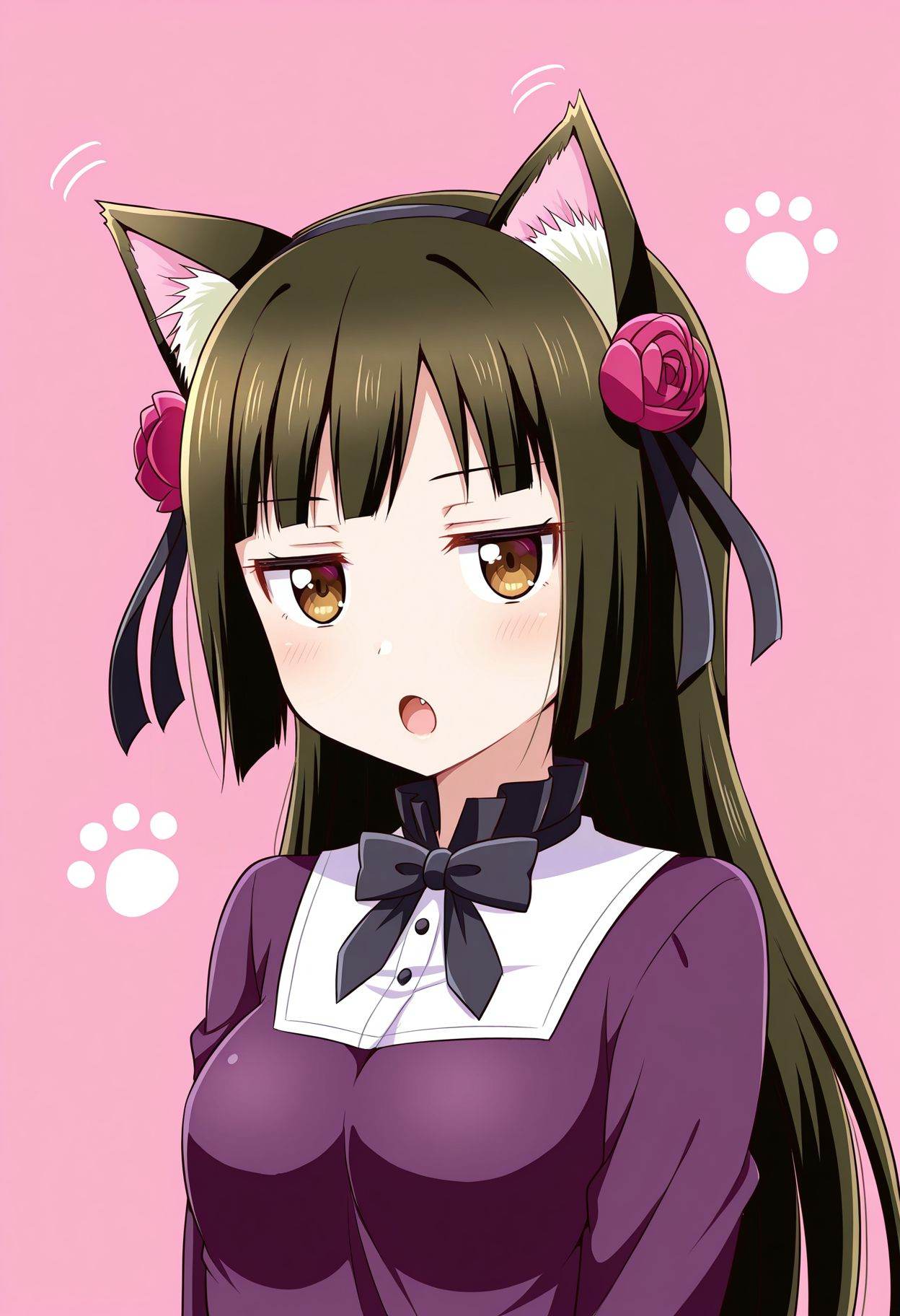 kurobane sakura,  brown eyes,  1girl on Tensor.Art