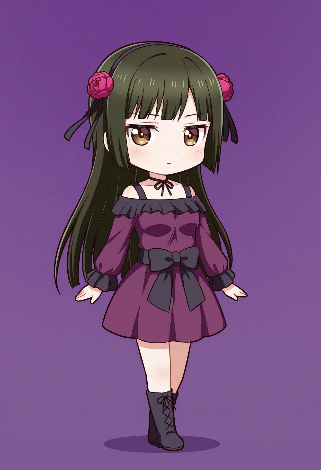kurobane sakura,  brown eyes,  1girl on Tensor.Art
