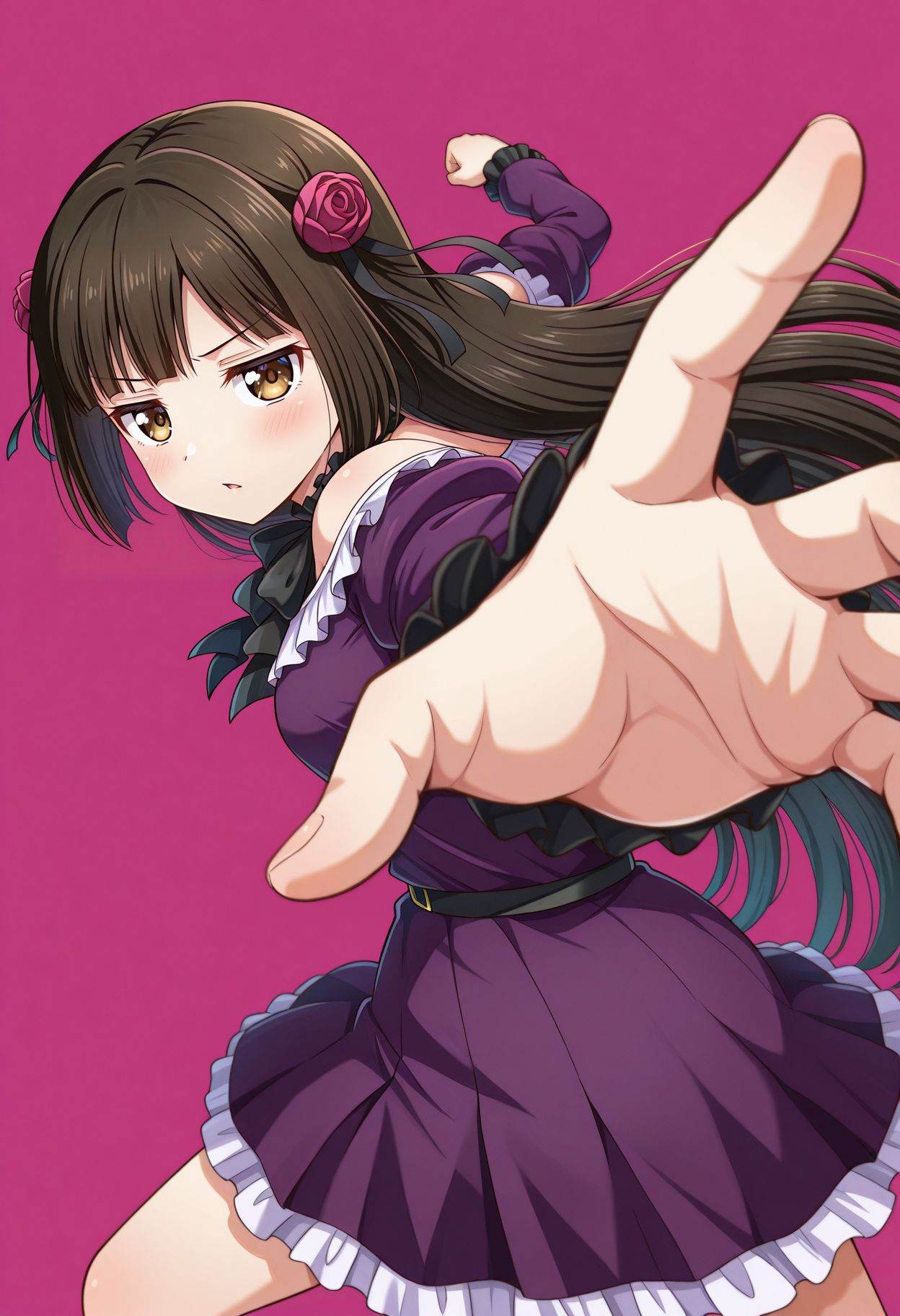 kurobane sakura,  brown eyes,  1girl on Tensor.Art