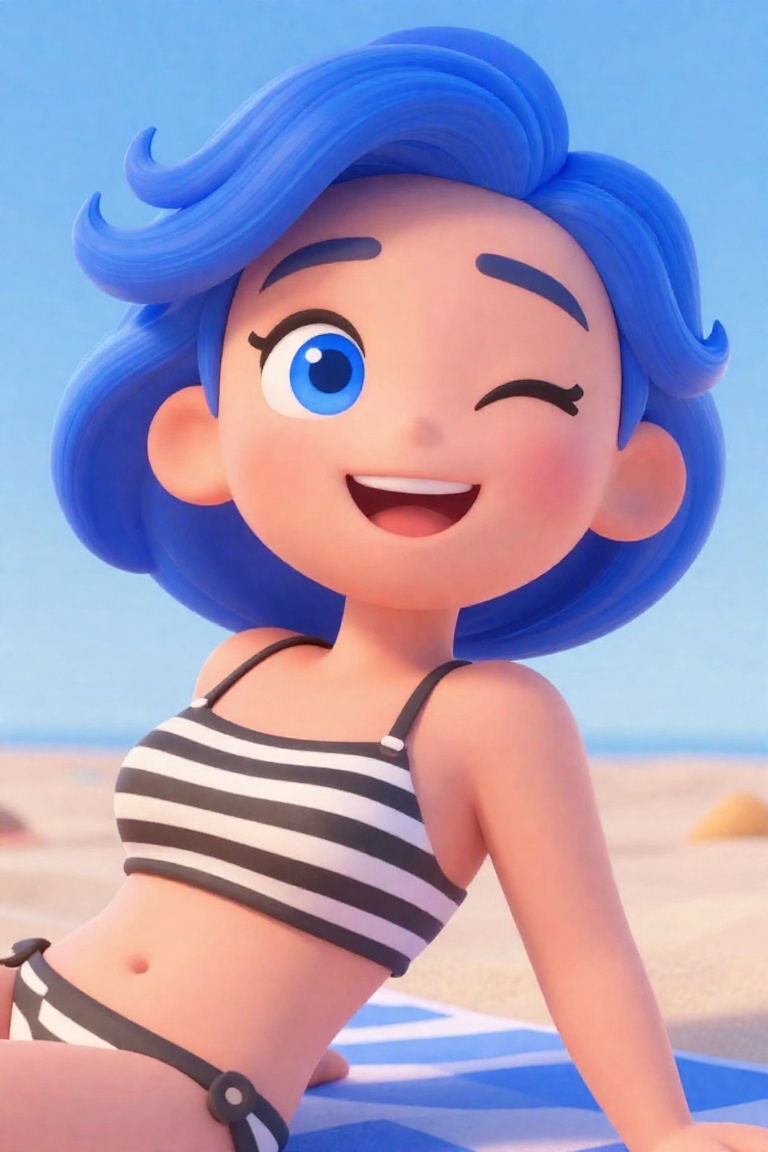 blue eyes,  blue hair,  long hair on Tensor.Art