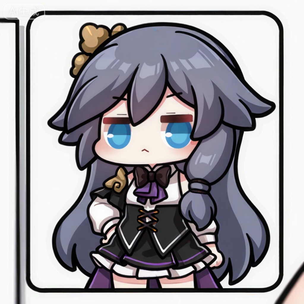 masterpiece, best quality,solo,((white background:1.2)),simple background,, 
looking at viewer,fu_hua,chibi,manga_style