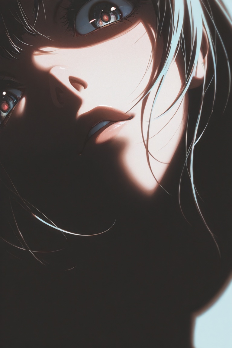 1girl,  silhouette,  extremely close up on Tensor.Art