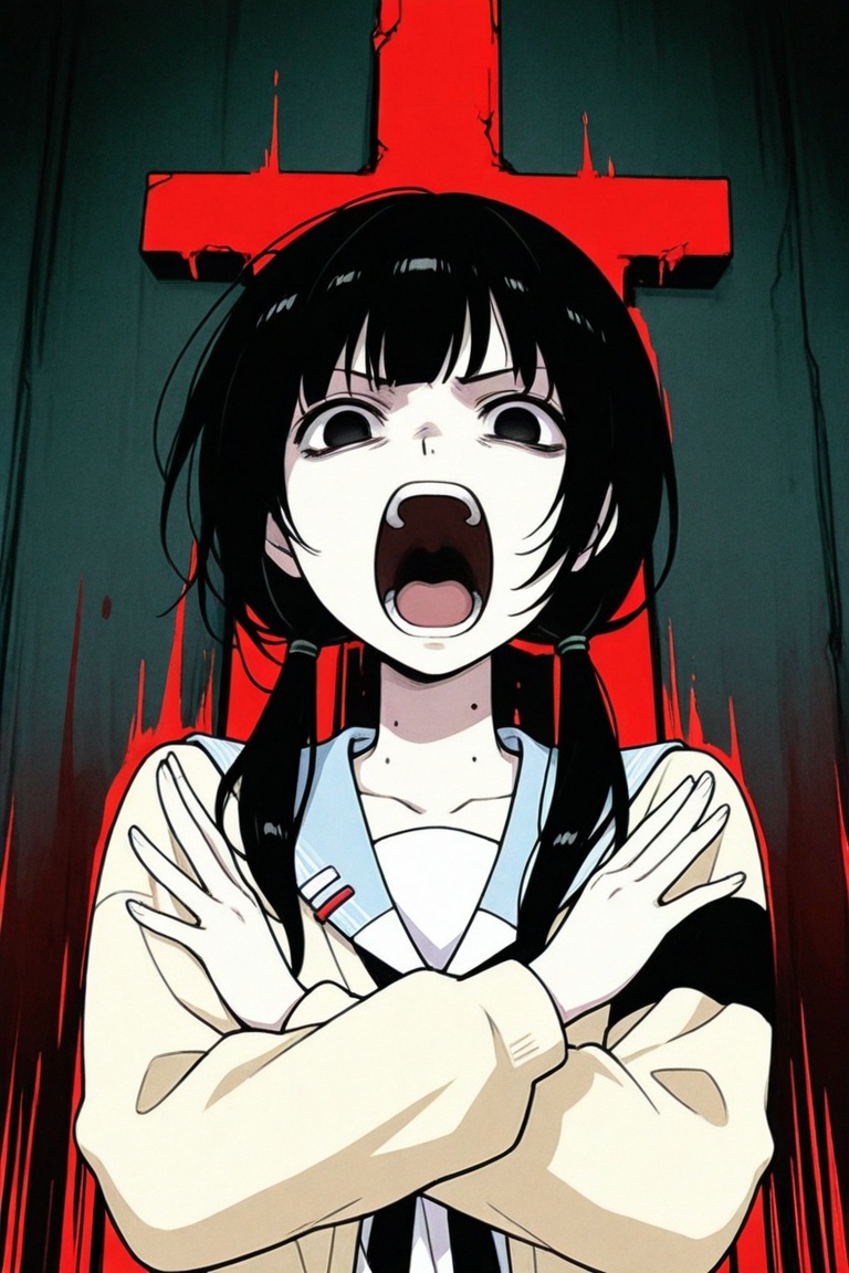 chizuru_hishiro,  black hair,  low twintails on Tensor.Art
