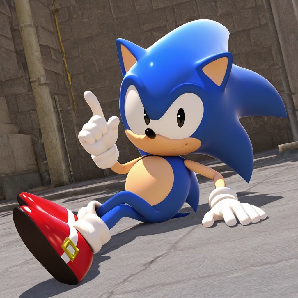 1boy,  solo,  ClassicSonic on Tensor.Art