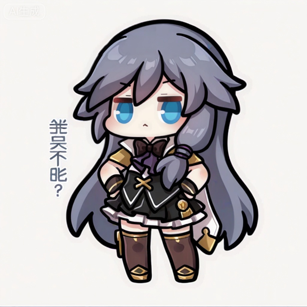 masterpiece, best quality,solo,((white background:1.2)),simple background,, 
looking at viewer,fu_hua,chibi,manga_style