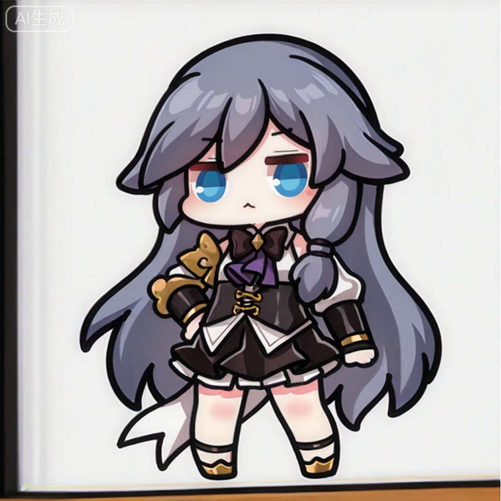 masterpiece, best quality,solo,((white background:1.2)),simple background,, 
looking at viewer,fu_hua,chibi,manga_style