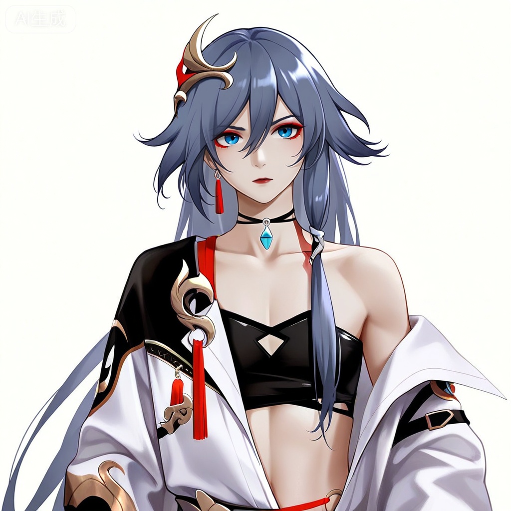 masterpiece, best quality,solo,white background,simple_background,
fu hua,makeup,57metoo_style