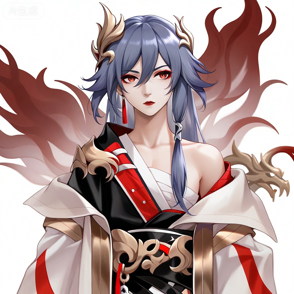 masterpiece, best quality,solo,white background,simple_background,
fu hua,makeup,57metoo_style