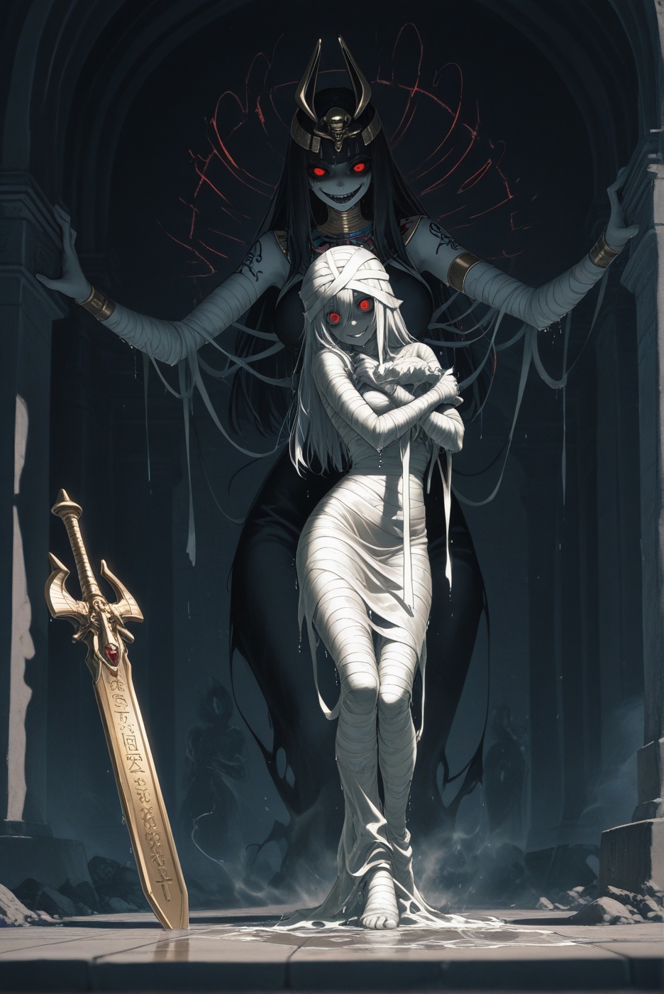 1girl,  mummy Queen,  (elegant style) on Tensor.Art