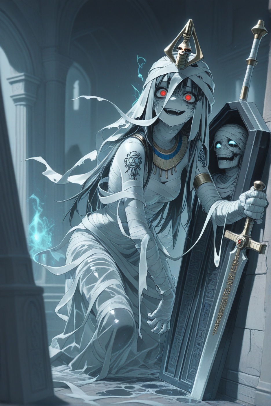 1girl,  mummy Queen,  (elegant style) on Tensor.Art
