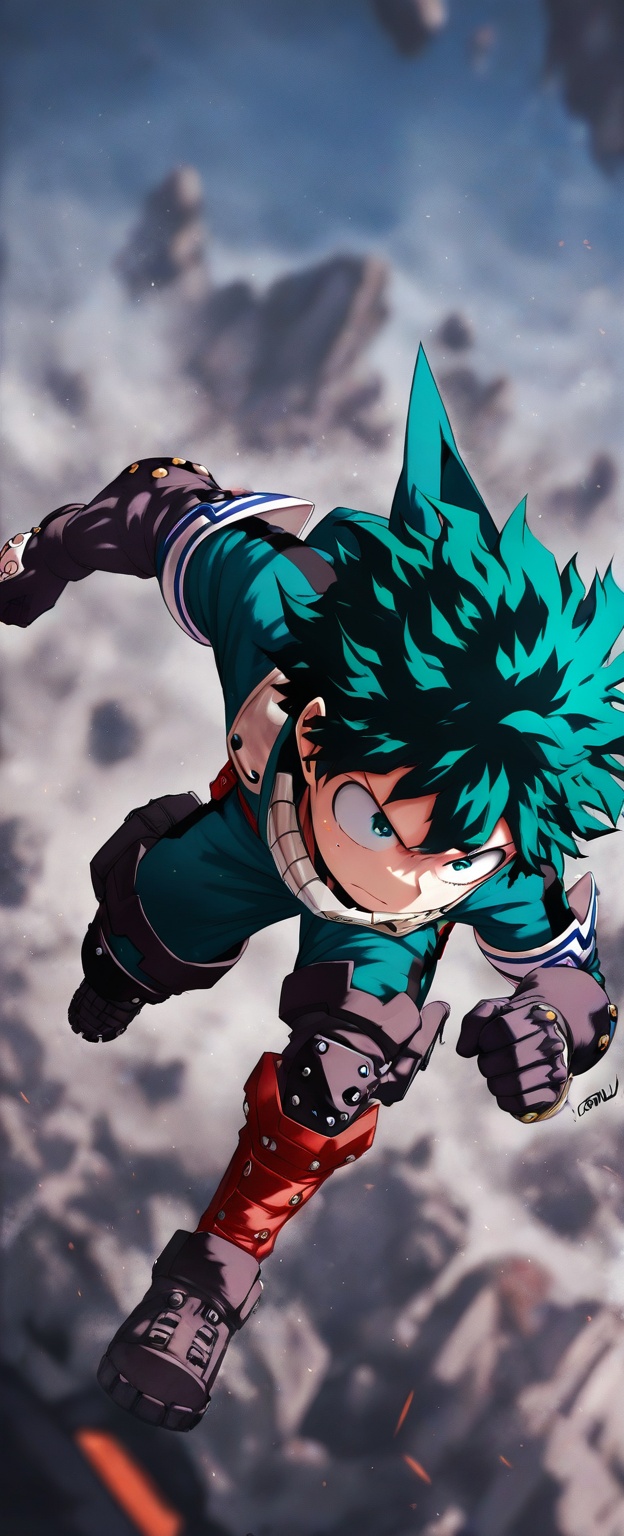 Deku,  Izuku midoriya,  blur background on Tensor.Art