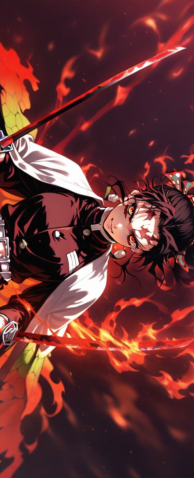 Yoriichi Tsugikuni,  Demon Slayer,  full-body portrait on Tensor.Art