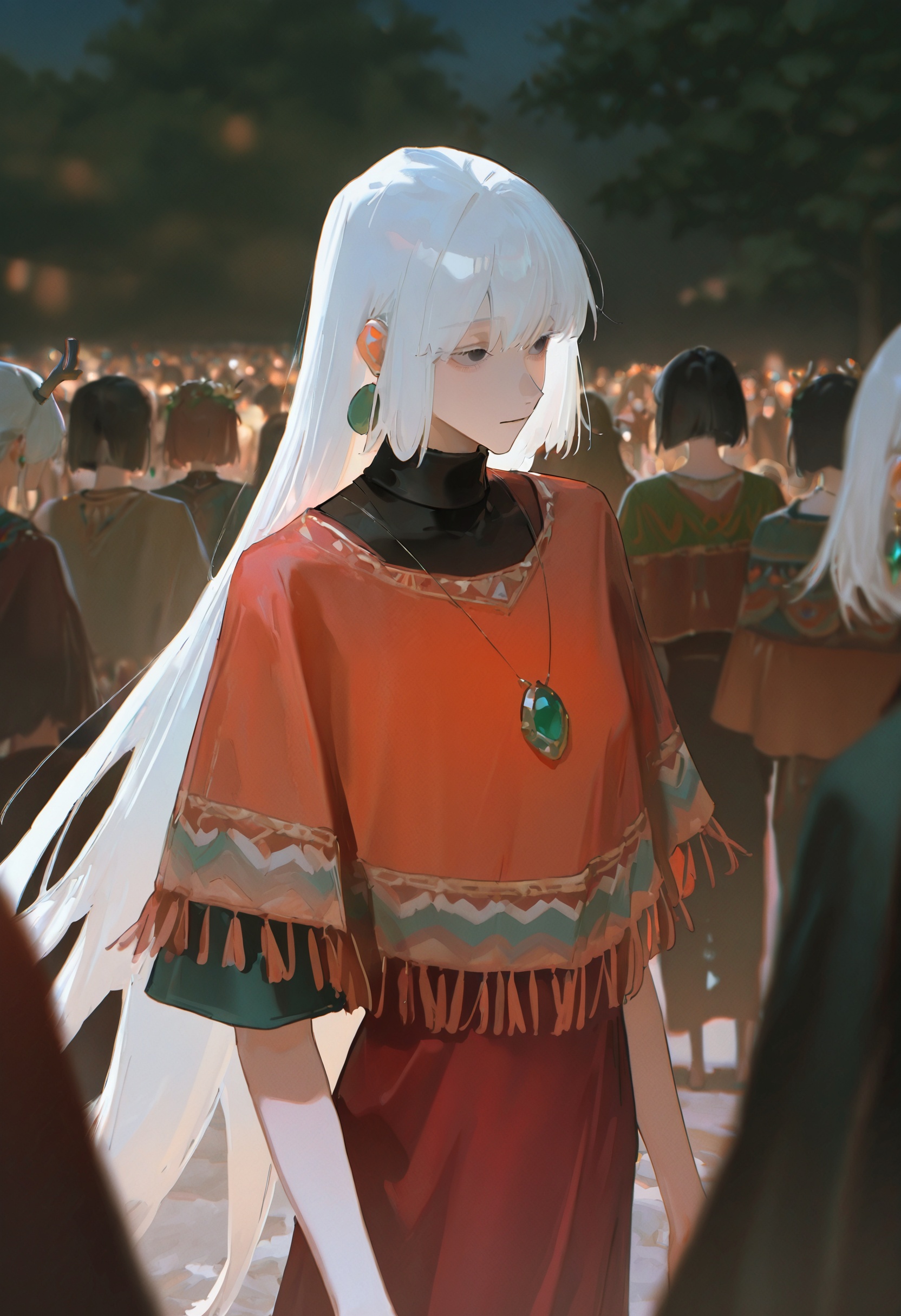 bXVrd,  long hair,  jewelry on Tensor.Art