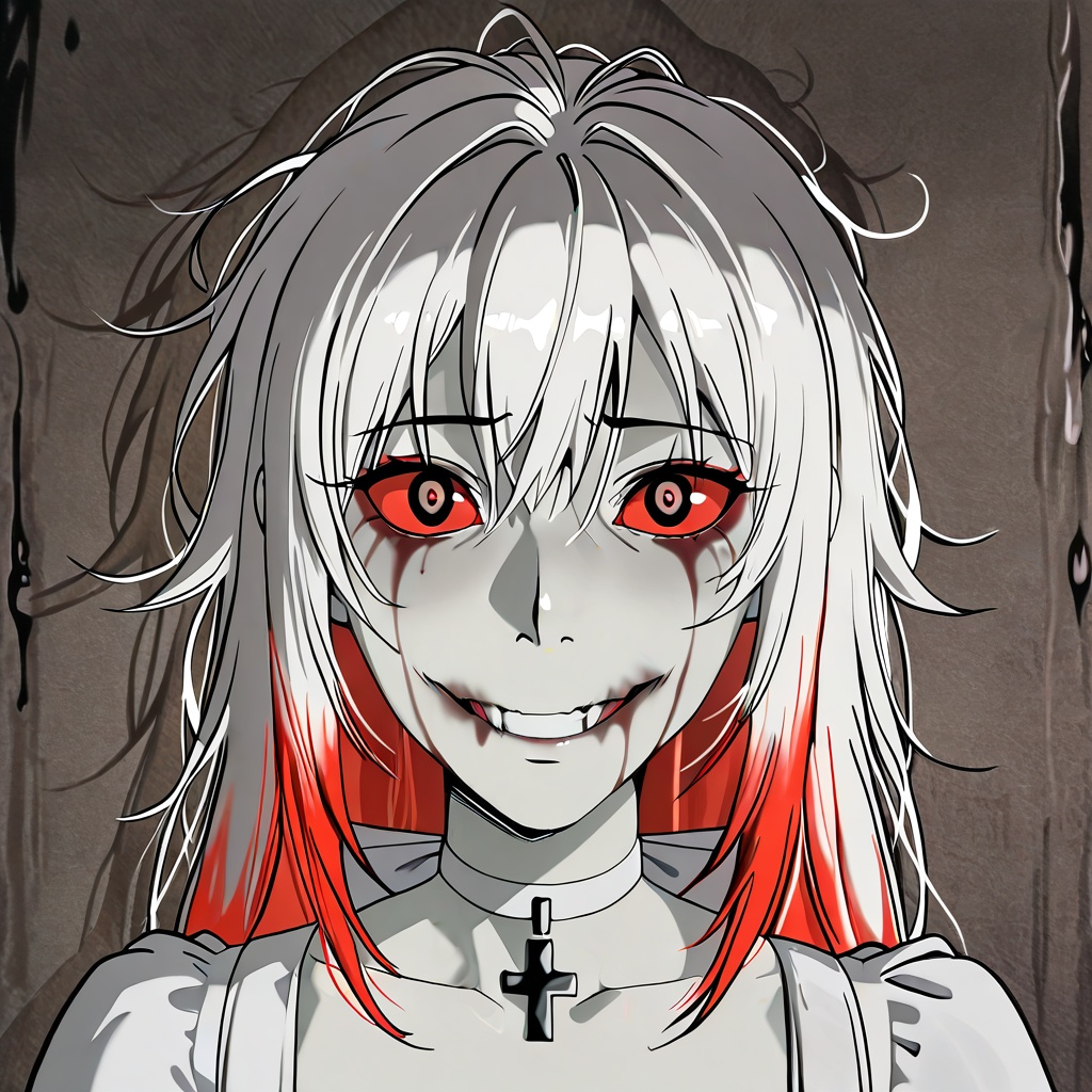 (Isekaium_creepysmile):1.2,  solo,  fear_in_eyes on Tensor.Art