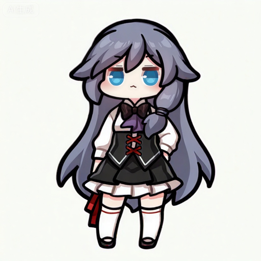 masterpiece, best quality,solo,((white background:1.2)),simple background,, 
looking at viewer,fu_hua,chibi,manga_style