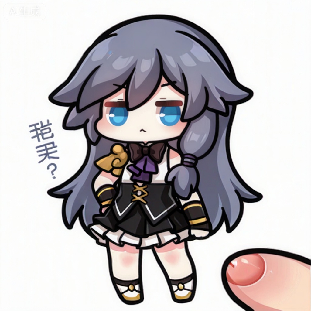 masterpiece, best quality,solo,((white background:1.2)),simple background,, 
looking at viewer,fu_hua,chibi,manga_style