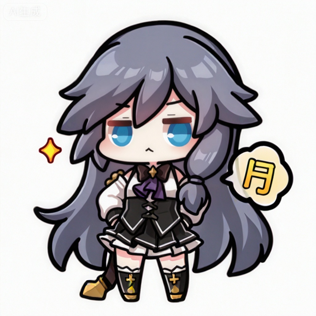 masterpiece, best quality,solo,((white background:1.2)),simple background,, 
looking at viewer,fu_hua,chibi,manga_style