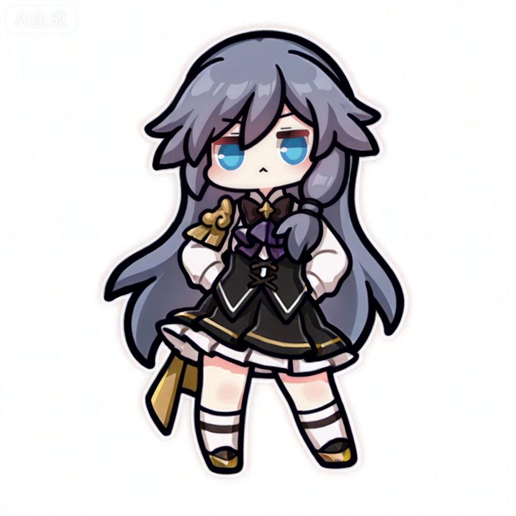 masterpiece, best quality,solo,((white background:1.2)),simple background,, 
looking at viewer,fu_hua,chibi,manga_style