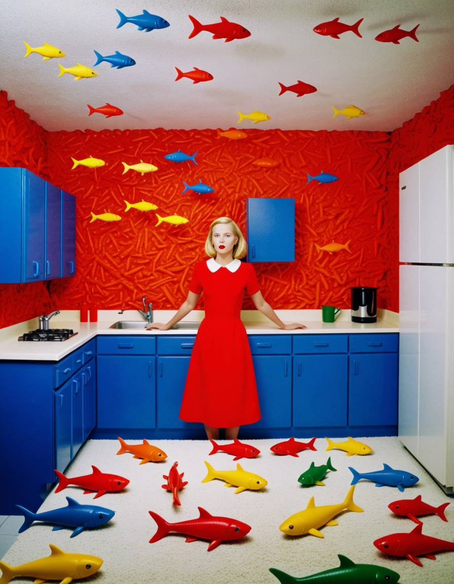 ehsandy,  dozens of fishes floating in the air,  suspeneded in the air on Tensor.Art