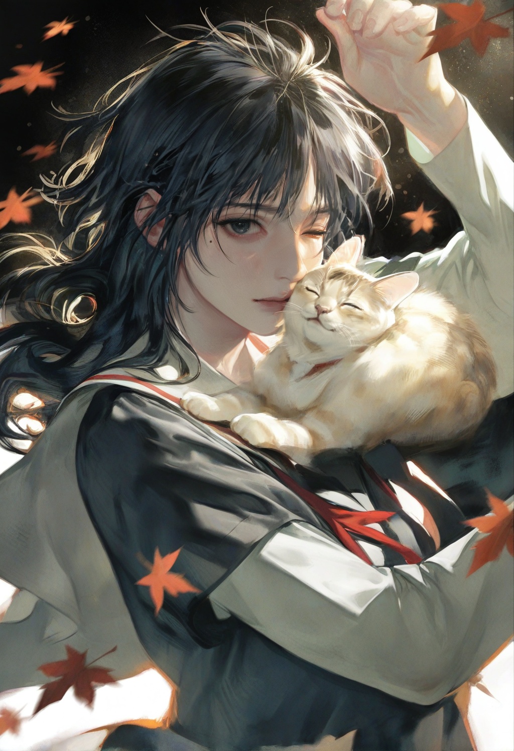 solo,  long hair,  looking at viewer on Tensor.Art