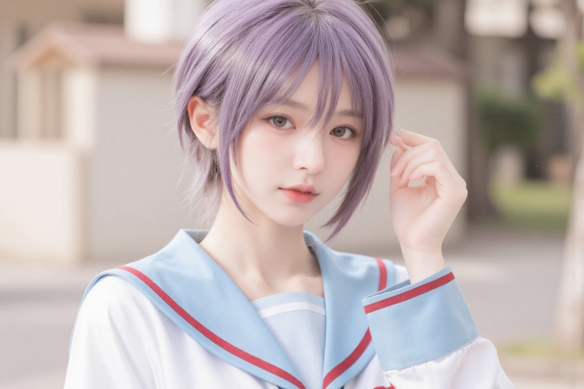Realistic,  yuki,  kita high school uniform on Tensor.Art
