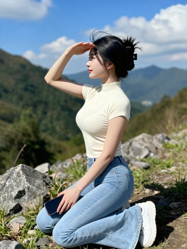 izmag户外牛仔裤美女 by 可可 on Tensor.Art